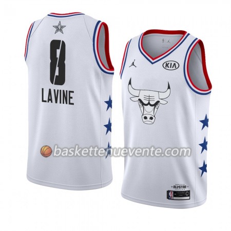 Maillot Basket Chicago Bulls Zach LaVine 8 2019 All-Star Jordan Brand Blanc Swingman - Homme